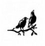 Objekt dekorues Tanelorn Bird On The Branch 09 - Black Black