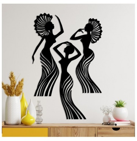 Set dekorues metali ( 3Pc ) Tanelorn African Woman Dance Black