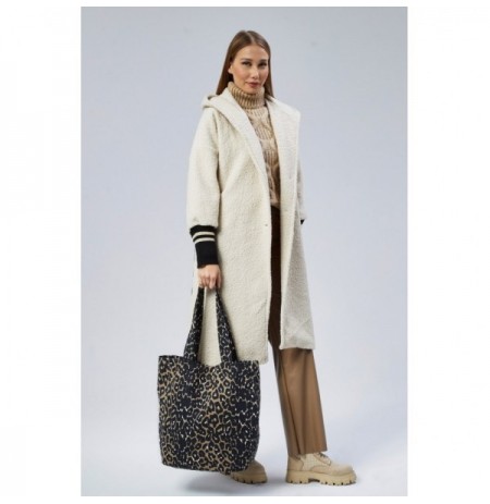 Tote Bag Bergland 2267 Cream Leopard