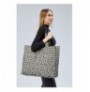 Tote Bag Bergland 2268 Cream Leopard