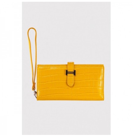 Woman's Wallet Garbalia Astana - Croco Yellow