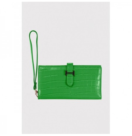 Woman's Wallet Garbalia Astana - Croco Green